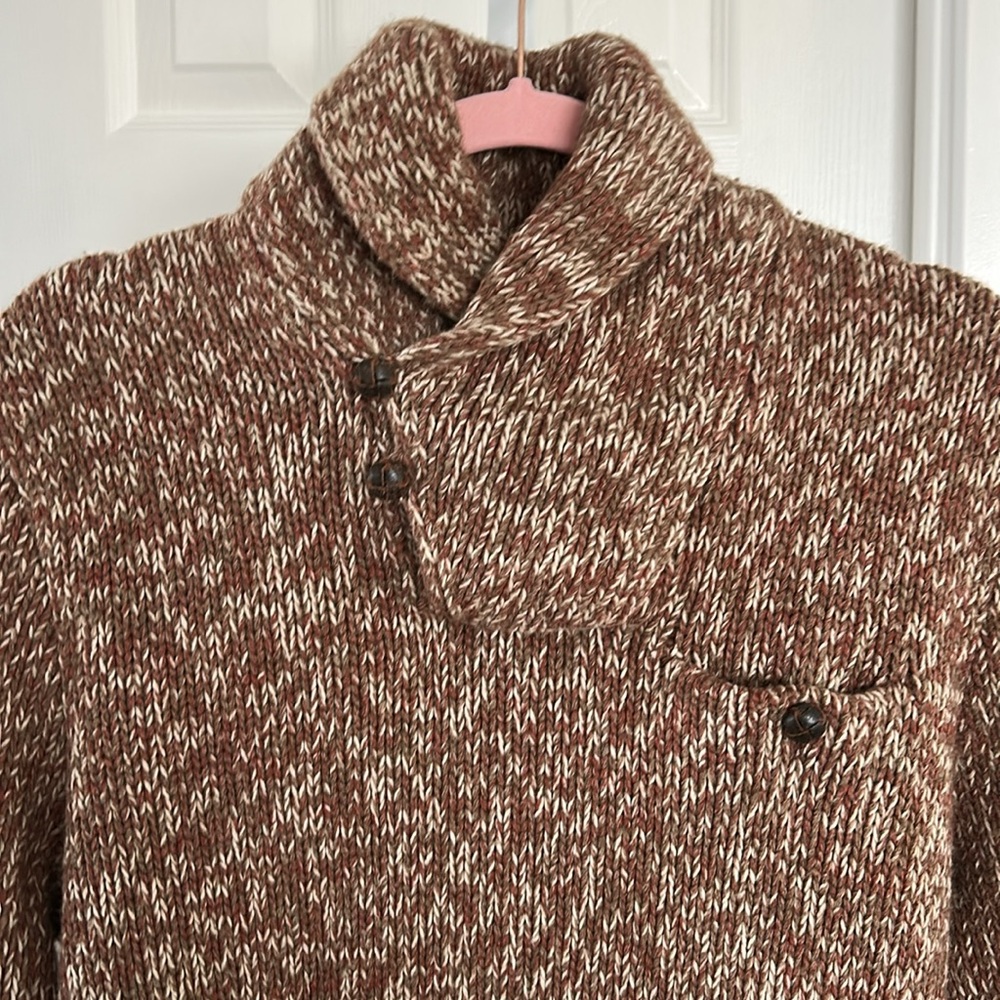 RRL men’s Marled yarn shawl collar sweater - Picture 7 of 7